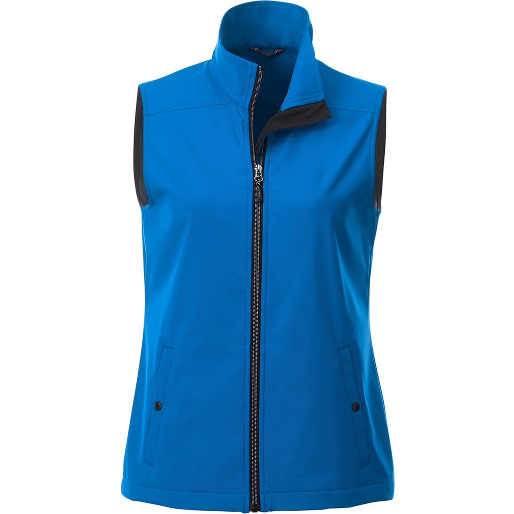 Warlow Waterproof Softshell Vest for Women Transfer - Olympic Blue - Front Flat