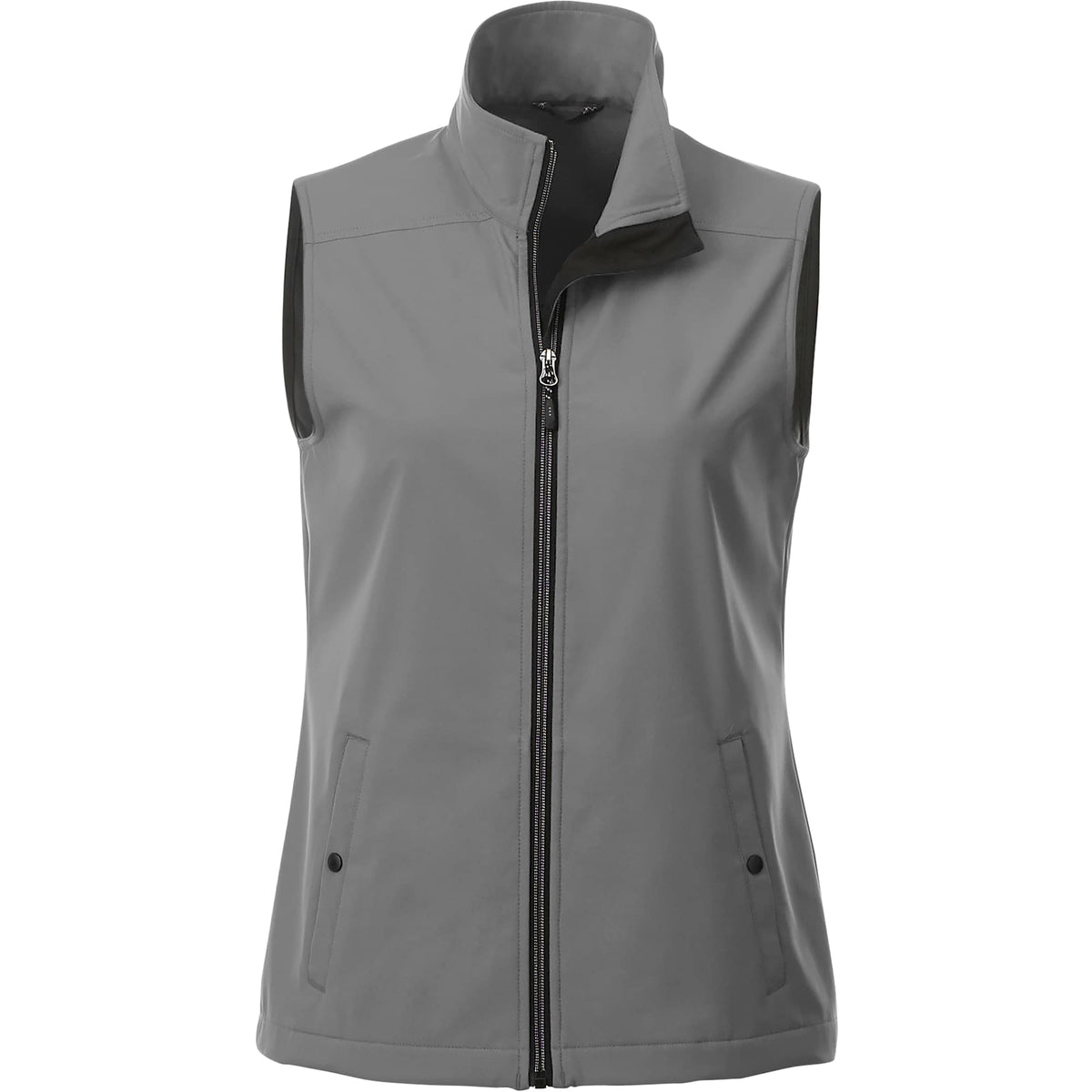 Warlow Waterproof Softshell Vest for Women Transfer - Quarry - Front Flat