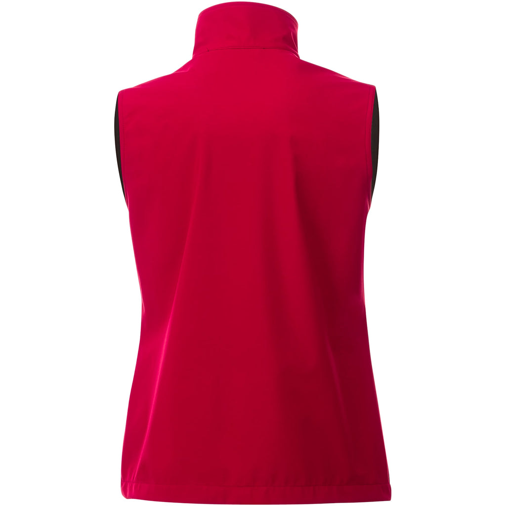 Warlow Waterproof Softshell Vest for Women Transfer - Team Red - Back Flat