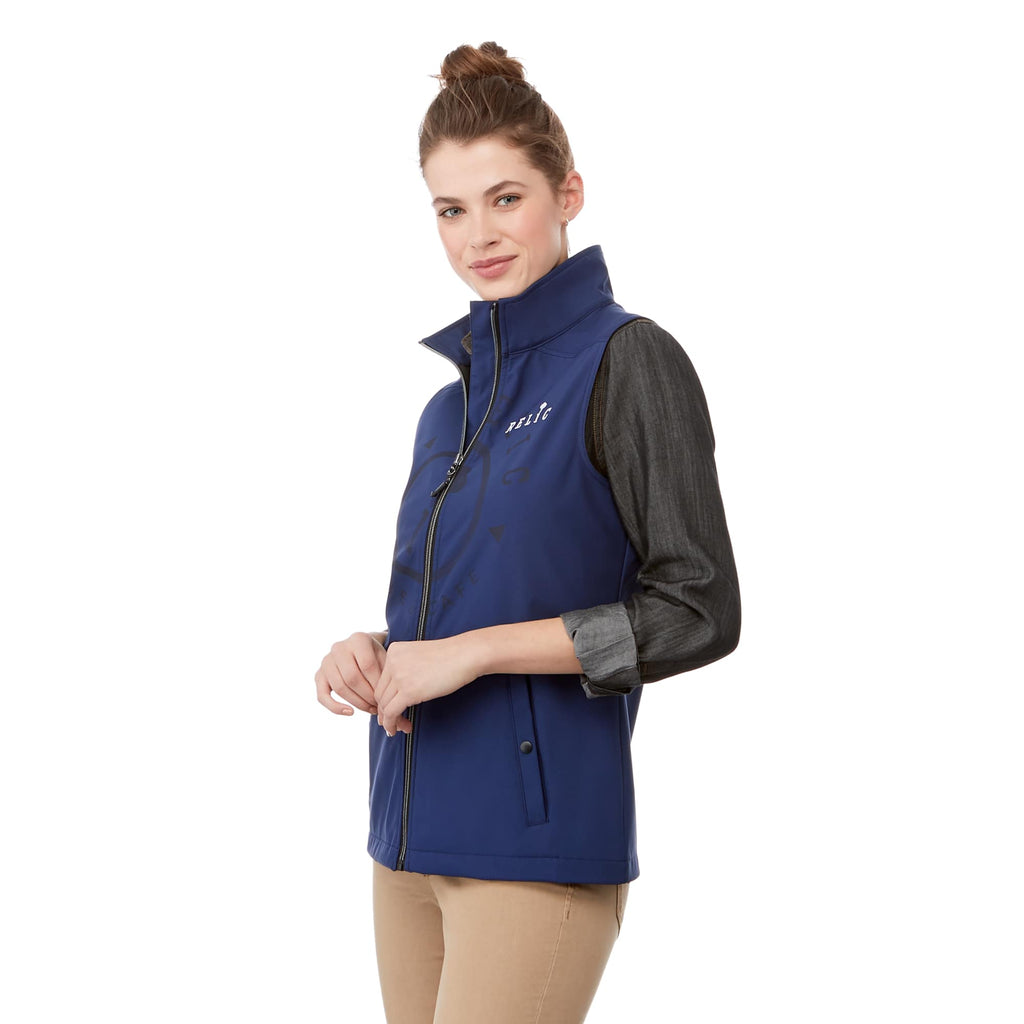 Warlow Waterproof Softshell Vest for Women Transfer - Vintage Navy - Flat