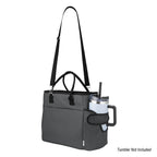 Warren Cooler Tote Bag for 16 Cans Embroidery - Gray - Angle