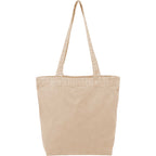 Washed Recycled Cotton Tote with Denim Look, 10 oz Embroidery - Natural - Back