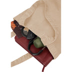 Washed Recycled Cotton Tote with Denim Look, 10 oz Transfer - Natural - Propped