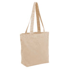 Washed Recycled Cotton Tote with Denim Look, 10 oz Transfer - Natural - Right Angle
