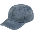 Washed Six Panel Ball Cap in Recycled Cotton Embroidery - Vintage Navy - Alternate 2