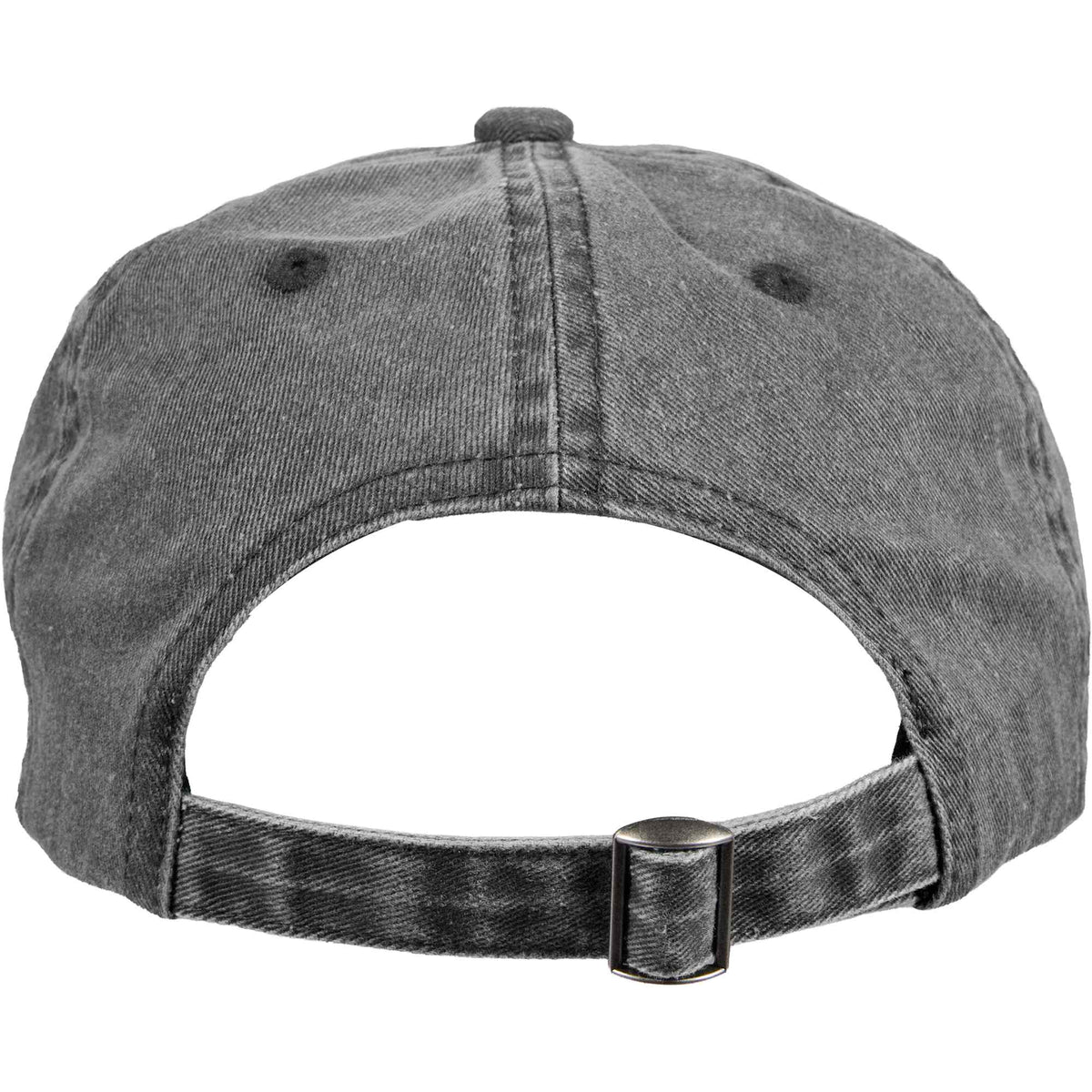 Washed Six Panel Ball Cap in Recycled Cotton Transfer - Black - Back