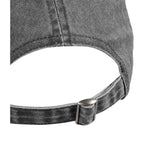 Washed Six Panel Ball Cap in Recycled Cotton Transfer - Black - Detail