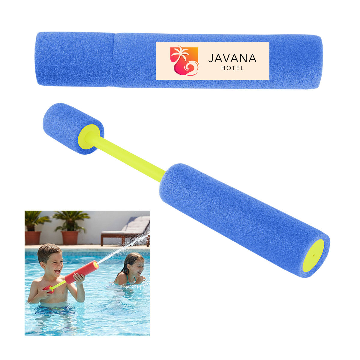 Water Cannon in Foam - Blue - Label