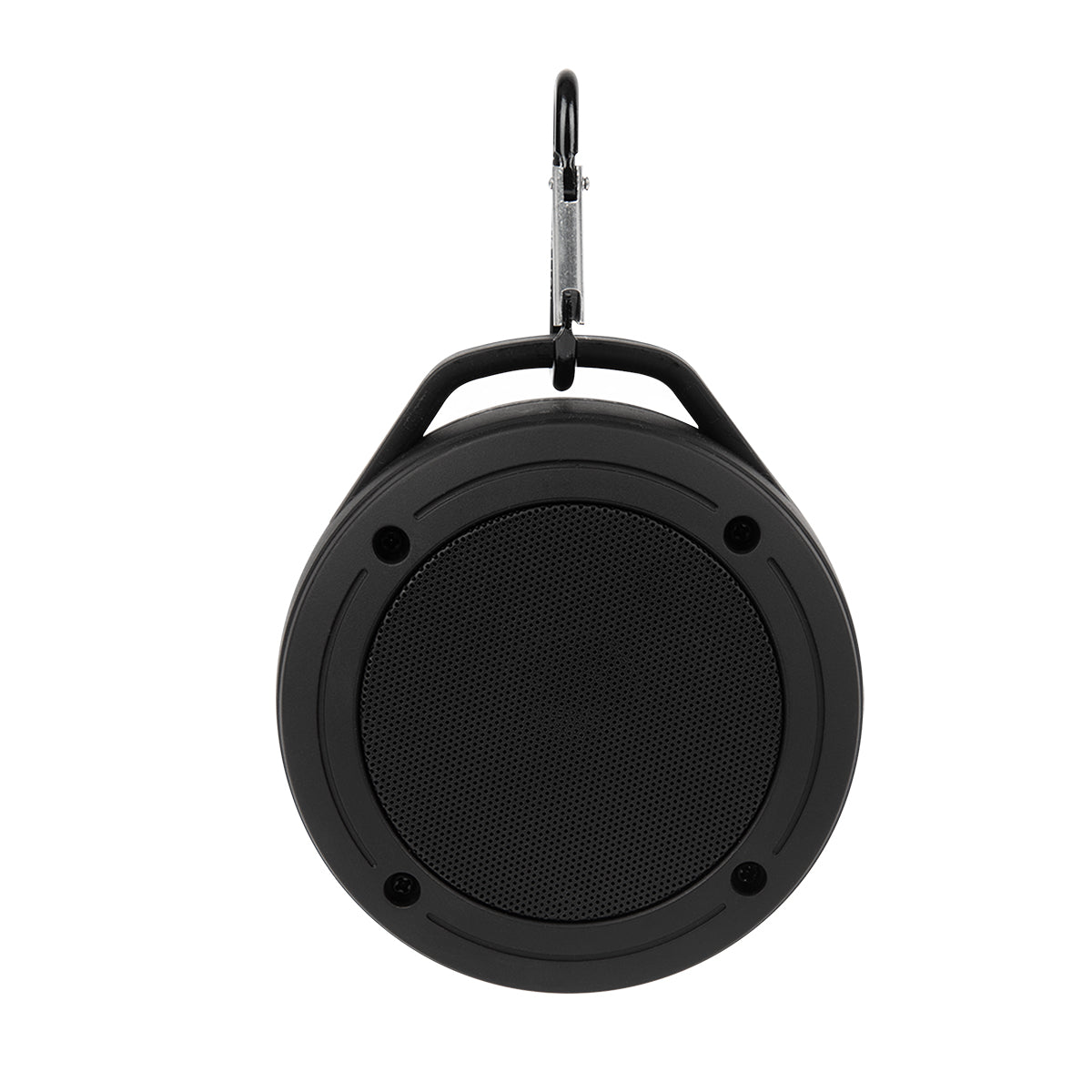 Water Resistant Speaker with Carabiner - Black - Front