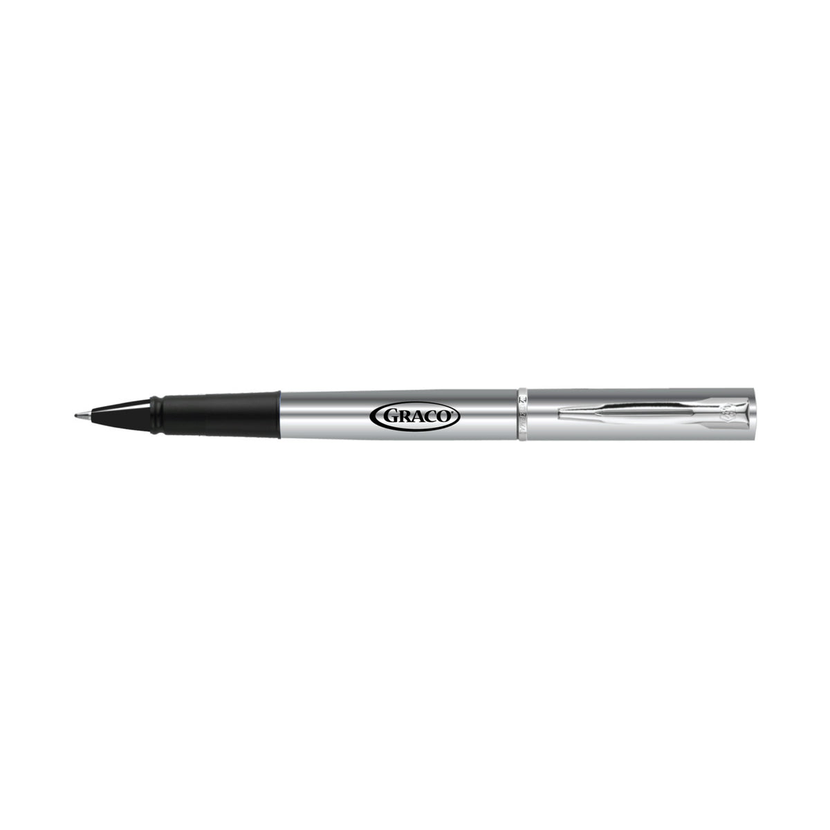 Waterman Allure Rollerball Pen, Black Ink - Chrome - Silver Trim - View 2