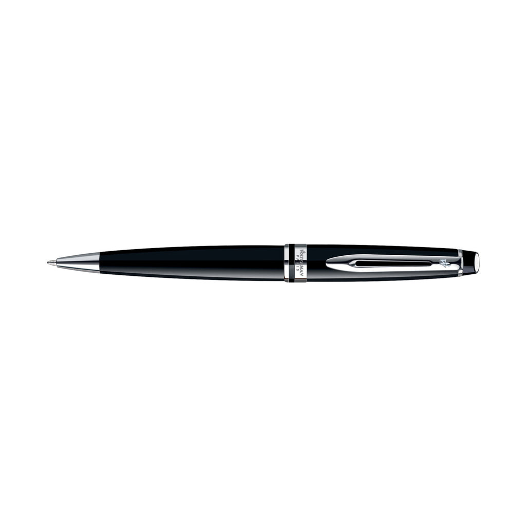 Waterman Expert Ballpoint Pen in a Luxury Gift Box - Black - Silver Trim - View 2