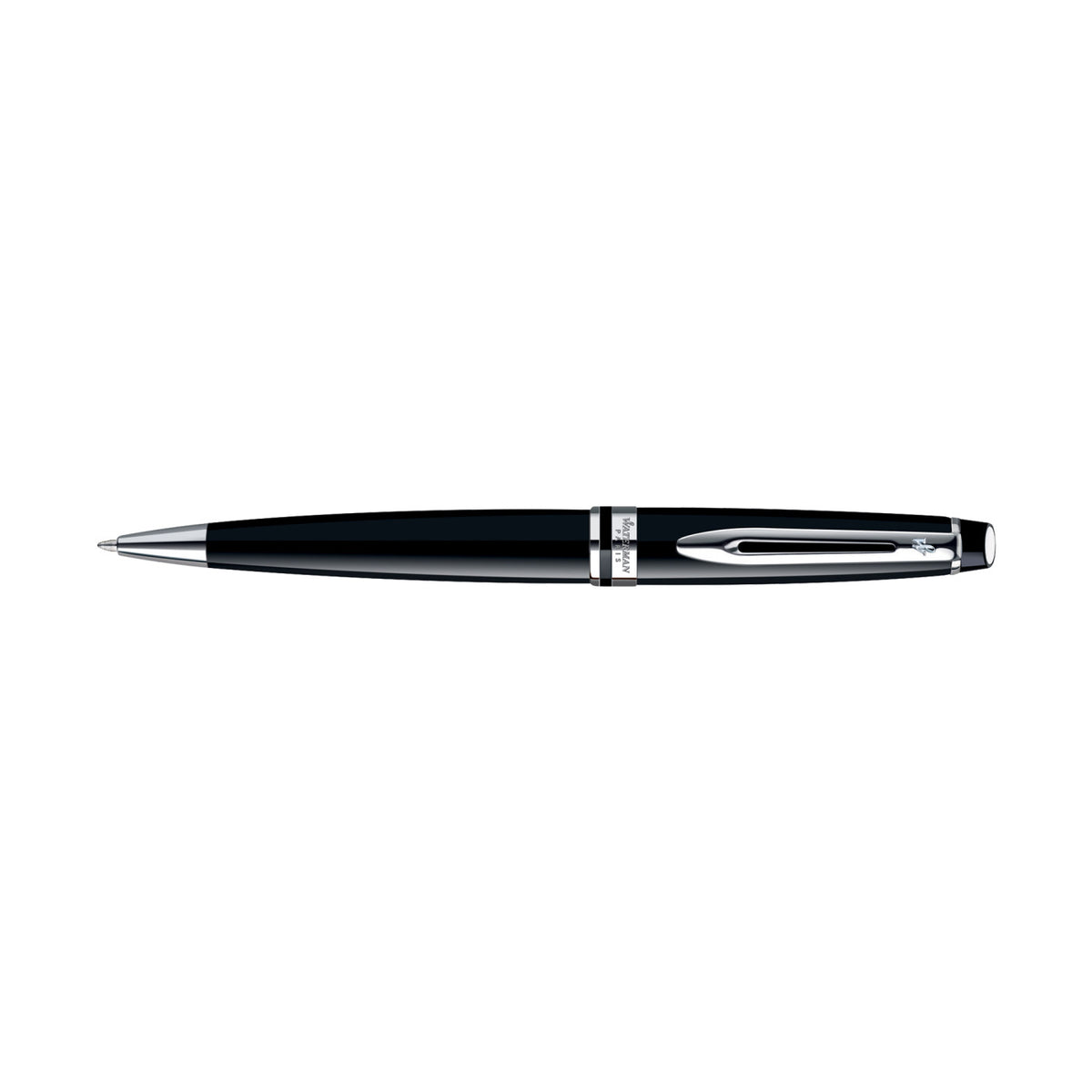 Waterman Expert Ballpoint Pen in a Luxury Gift Box - Black - Silver Trim - View 2