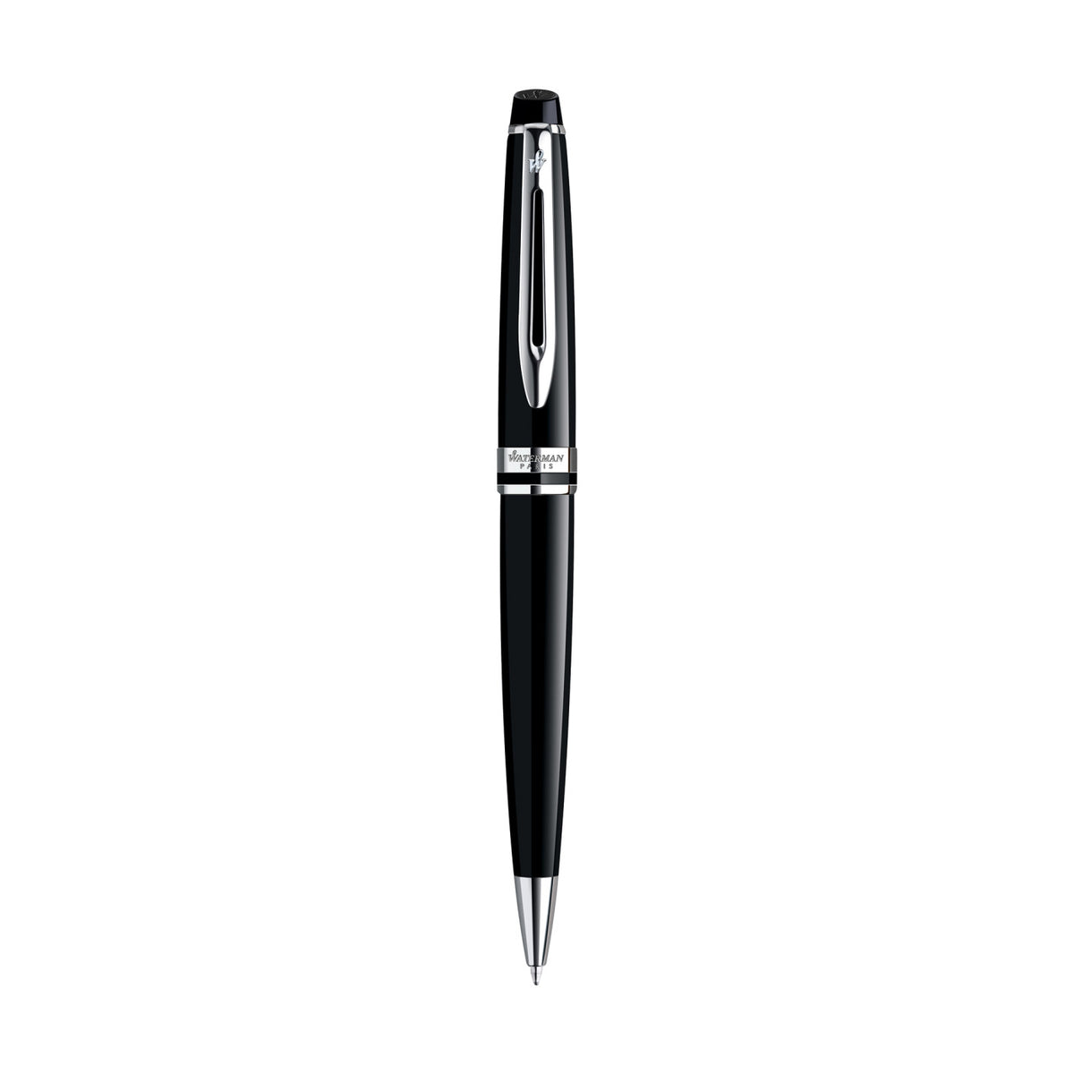 Waterman Expert Ballpoint Pen in a Luxury Gift Box Laser Engraving - Black - Silver Trim - View 4