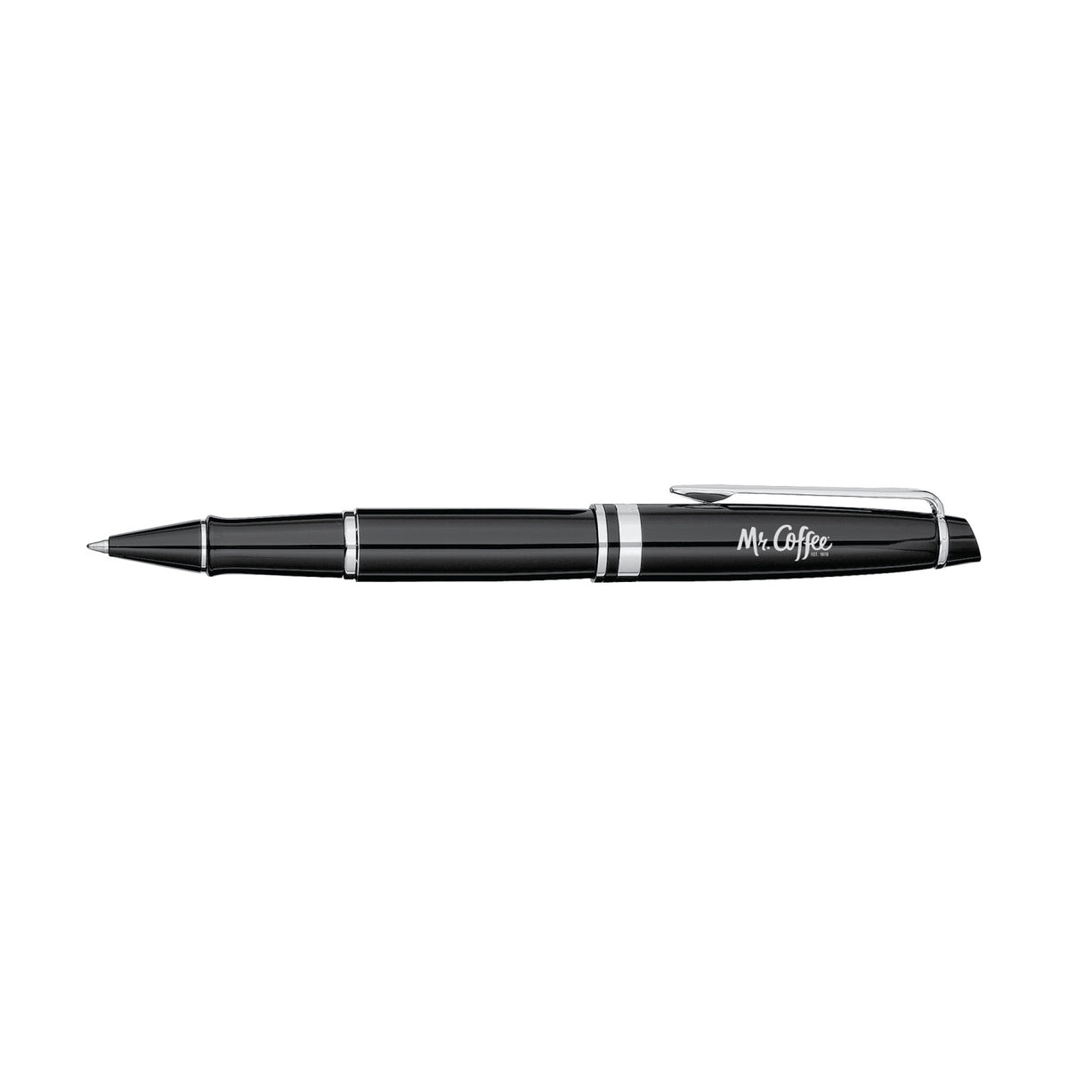 Waterman Expert Rollerball Pen, Black with Silver Trim - Black - Silver Trim - View 1