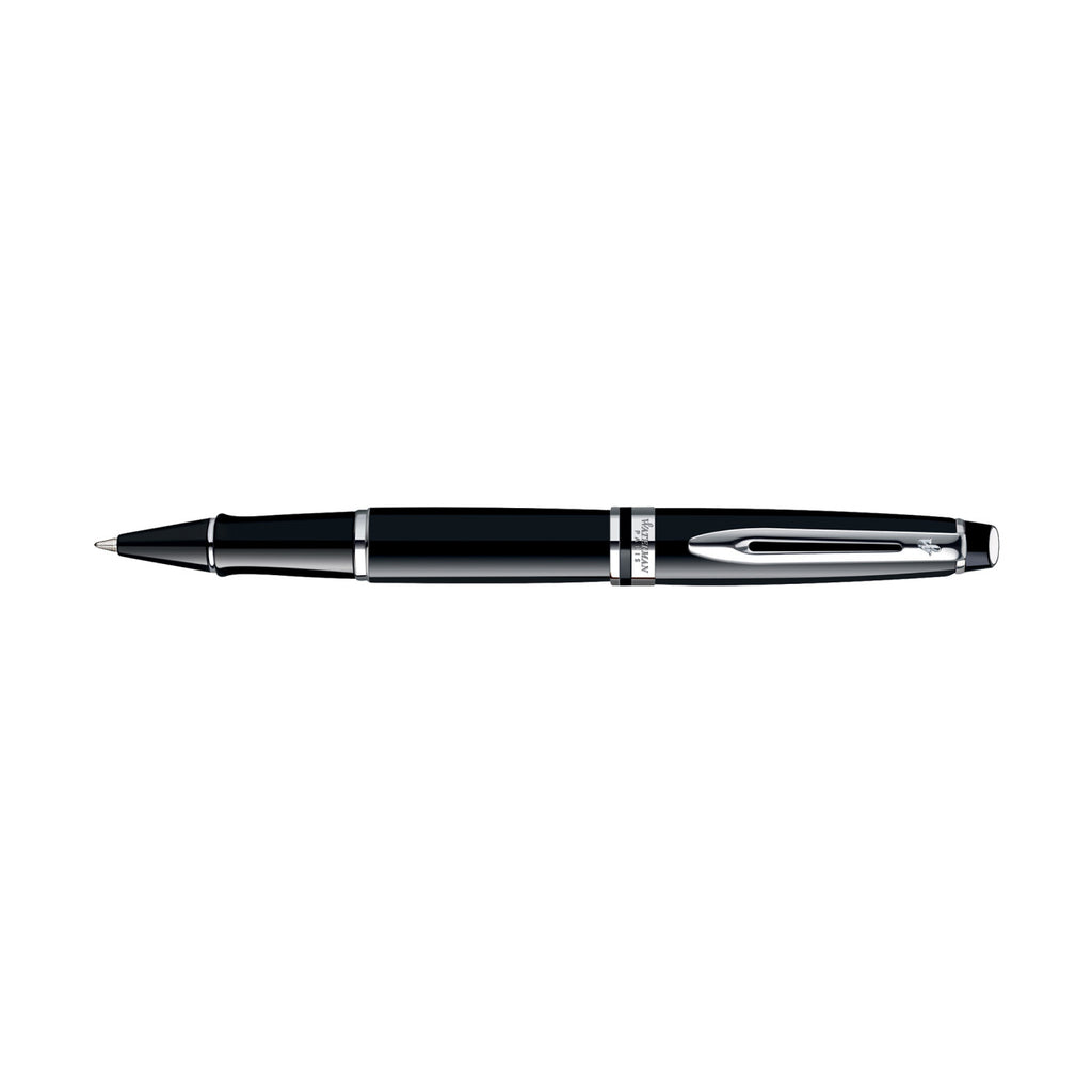 Waterman Expert Rollerball Pen, Black with Silver Trim - Black - Silver Trim - View 2