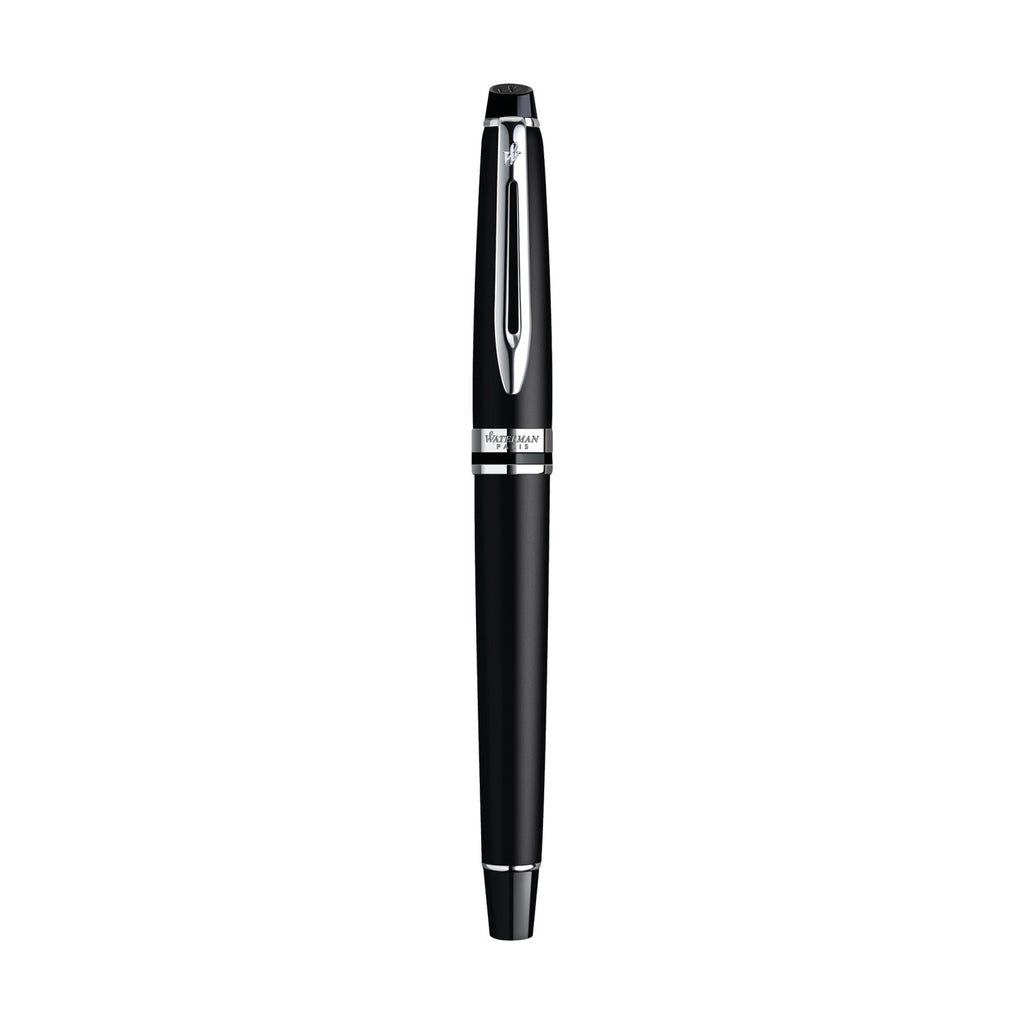 Waterman Expert Rollerball Pen, Black with Silver Trim - Black - Silver Trim - View 3