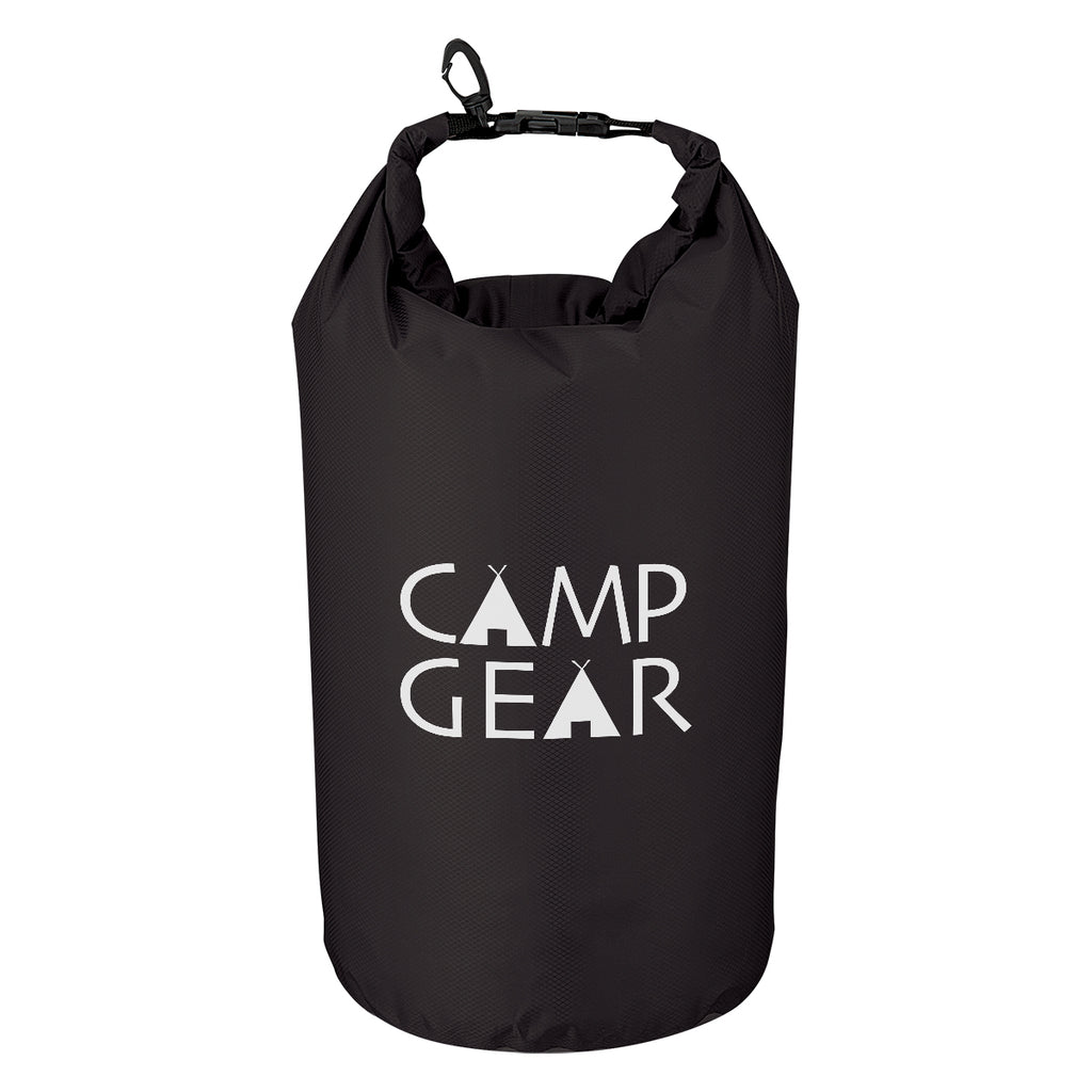 Waterproof Dry Bag, Large - Black - Silk Screen