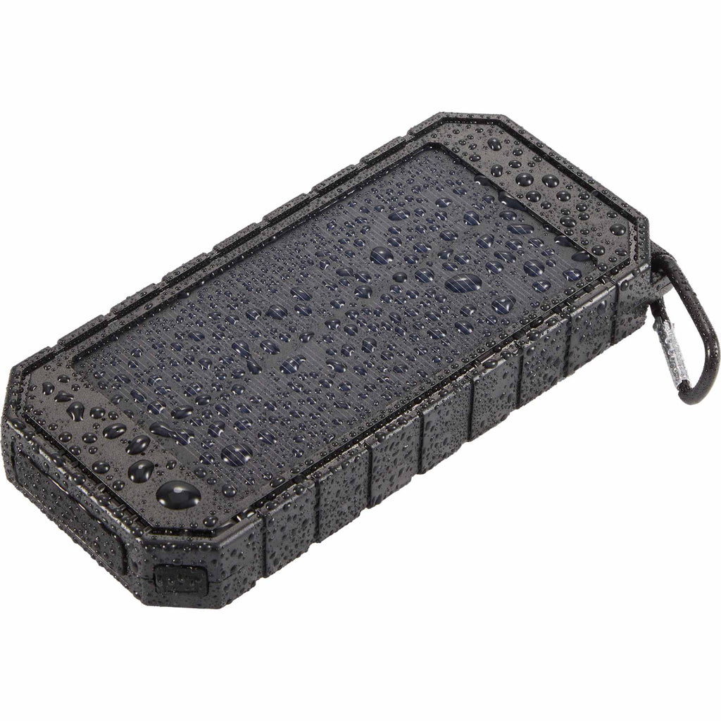 Waterproof Solar Power Bank with 15W Wireless Charging, 10,000 mAh Full Color - Black - Detail 2