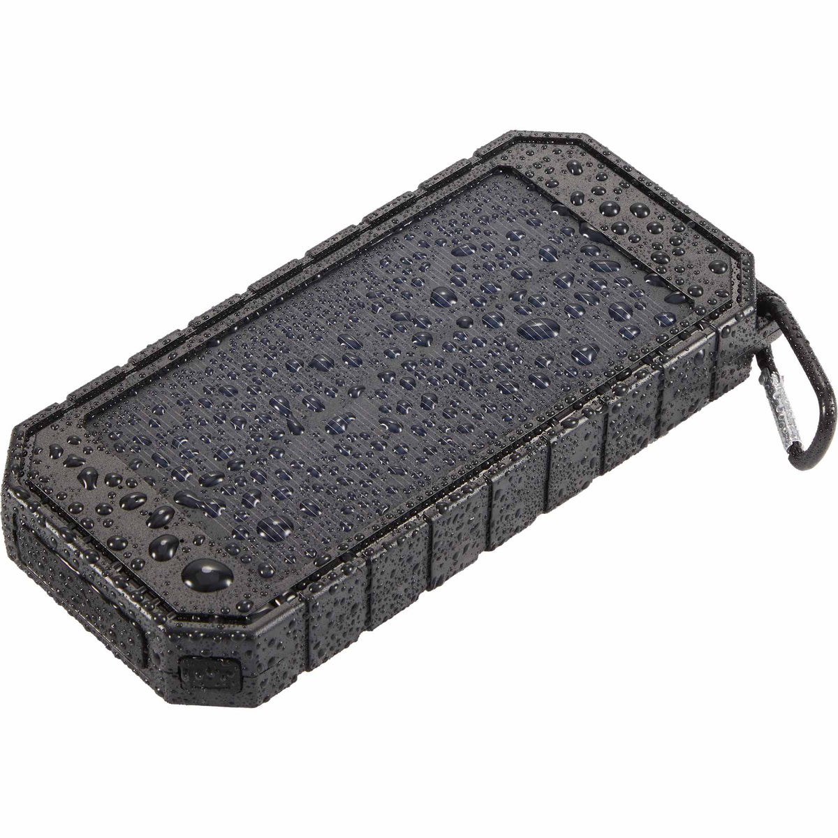Waterproof Solar Power Bank with 15W Wireless Charging, 10,000 mAh Full Color - Black - Detail 2