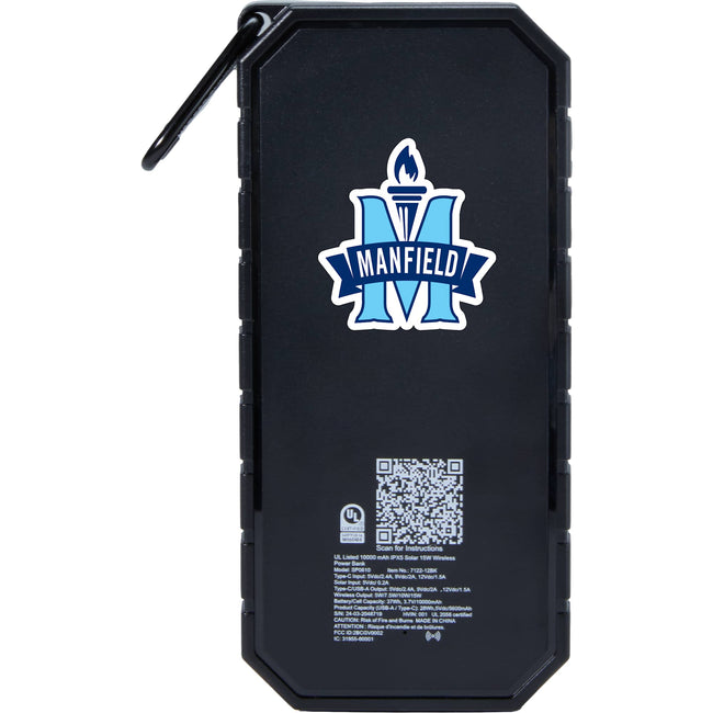 Waterproof Solar Power Bank with 15W Wireless Charging, 10,000 mAh Full Color