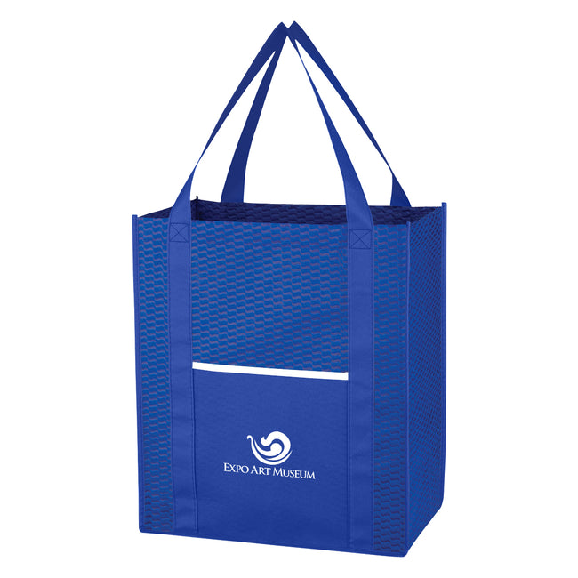 Wave Design Shopper Tote Bag, Non-Woven