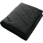 Wave Insulated Outdoor Blanket in Recycled Polyester, 50 x 60 Inches Transfer - Black - Left Angle