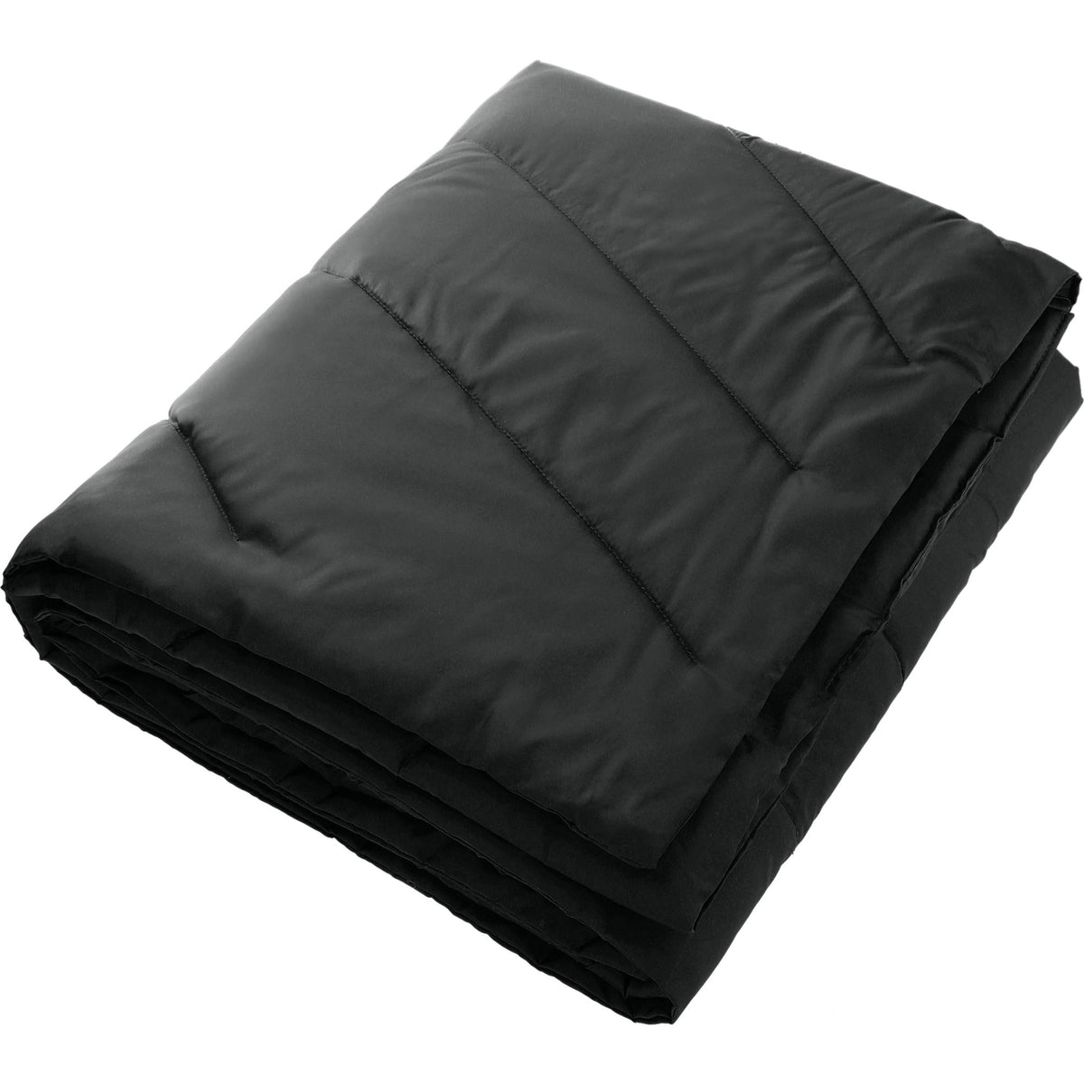 Wave Insulated Outdoor Blanket in Recycled Polyester, 50 x 60 Inches Transfer - Black - Left Angle