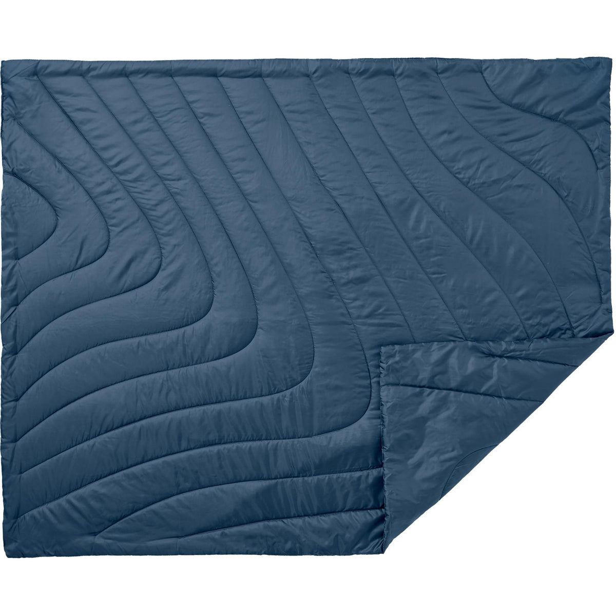 Wave Insulated Outdoor Blanket in Recycled Polyester, 50 x 60 Inches Transfer - Navy - Front 2