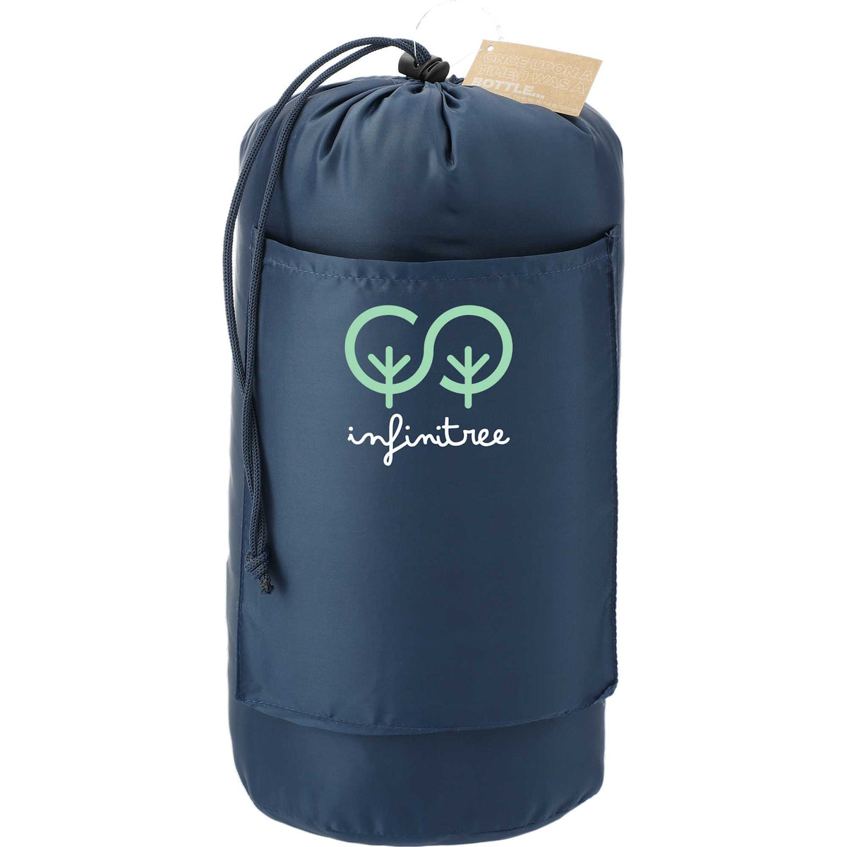 Wave Insulated Outdoor Blanket in Recycled Polyester, 50 x 60 Inches Transfer - Navy - Front
