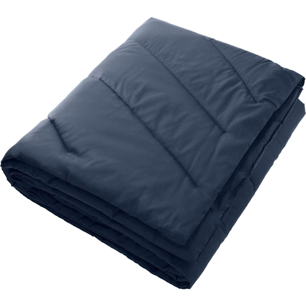 Wave Insulated Outdoor Blanket in Recycled Polyester, 50 x 60 Inches Transfer - Navy - Left Angle