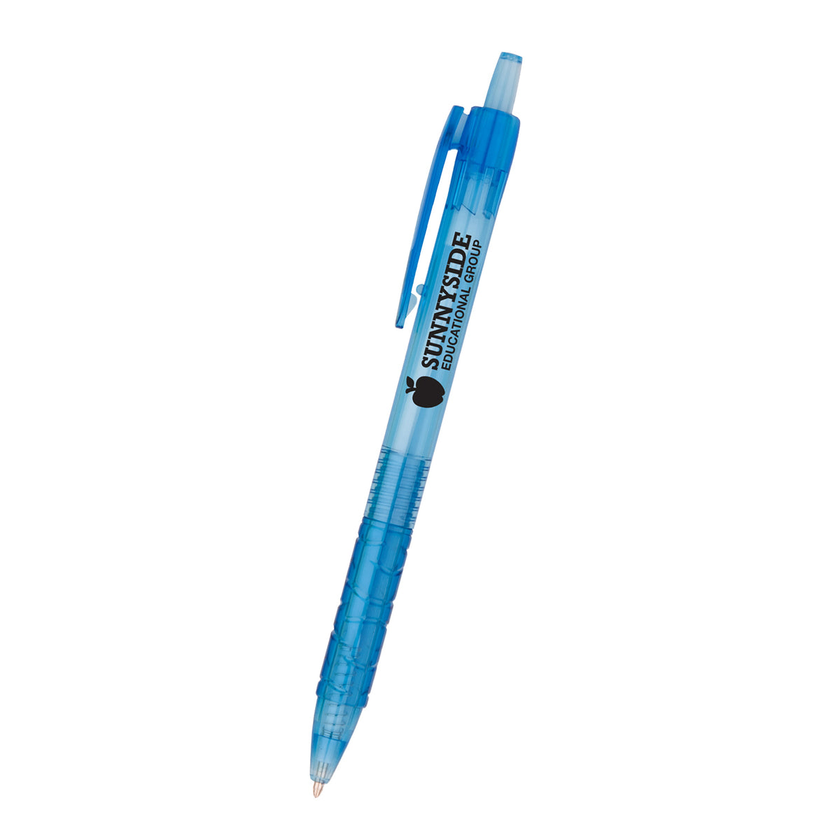 Wave Pen with Your Logo - Blue - Silk Screen
