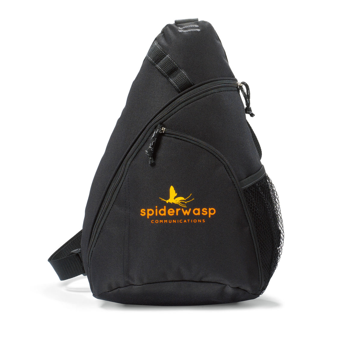 Wave Sling Pack with Two Zip Compartments - Black - View 1