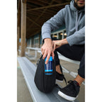 Wave Sling Pack with Two Zip Compartments Embroidery - Black - View 2