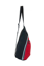 Wave Sling Pack with Two Zip Compartments - Red - View 3