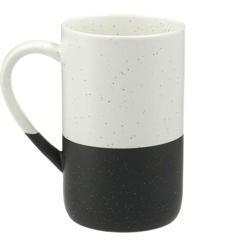 Wayland Speckled Ceramic Mug, 13 oz Laser Engraving - Black - Back