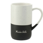 Wayland Speckled Ceramic Mug, 13 oz Laser Engraving - Black - Front 2