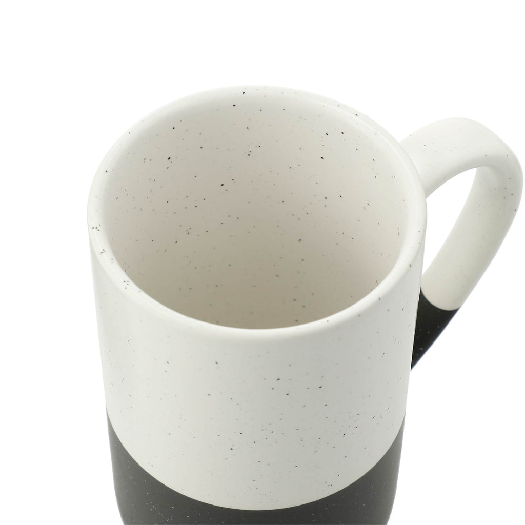 Wayland Speckled Ceramic Mug, 13 oz Laser Engraving - Black - Right Angle