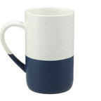 Wayland Speckled Ceramic Mug, 13 oz Laser Engraving - Navy - Back