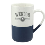 Wayland Speckled Ceramic Mug, 13 oz Laser Engraving - Navy - Front