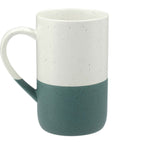 Wayland Speckled Ceramic Mug, 13 oz Laser Engraving - River Green - Back