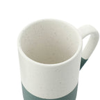 Wayland Speckled Ceramic Mug, 13 oz Laser Engraving - River Green - Right Angle