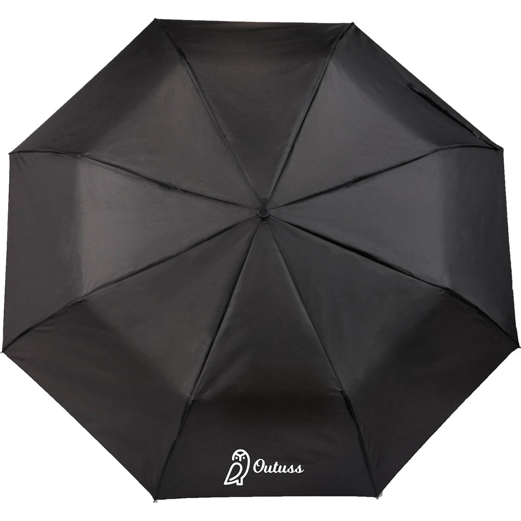 Weather Station Auto Open and Close Umbrella, 42 Inch - Black - Front