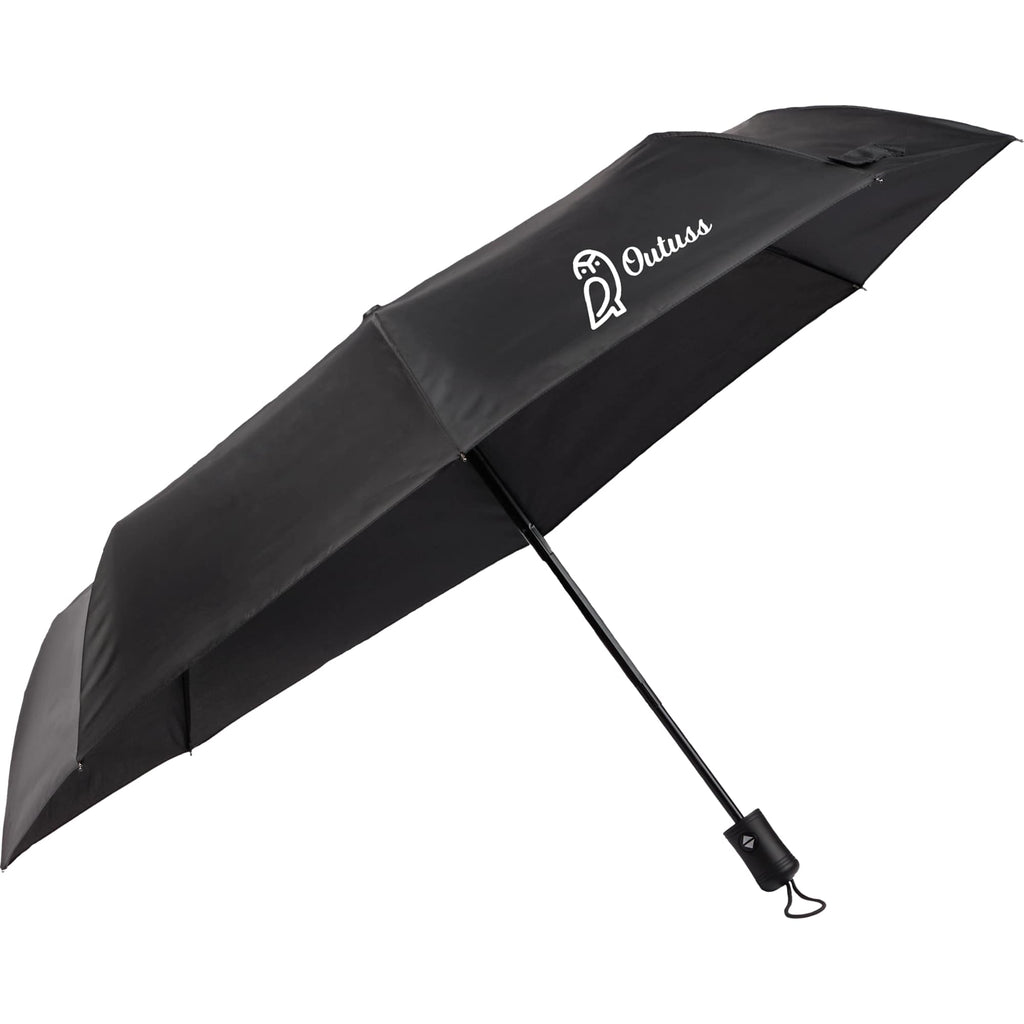 Weather Station Auto Open and Close Umbrella, 42 Inch - Black - Right Angle