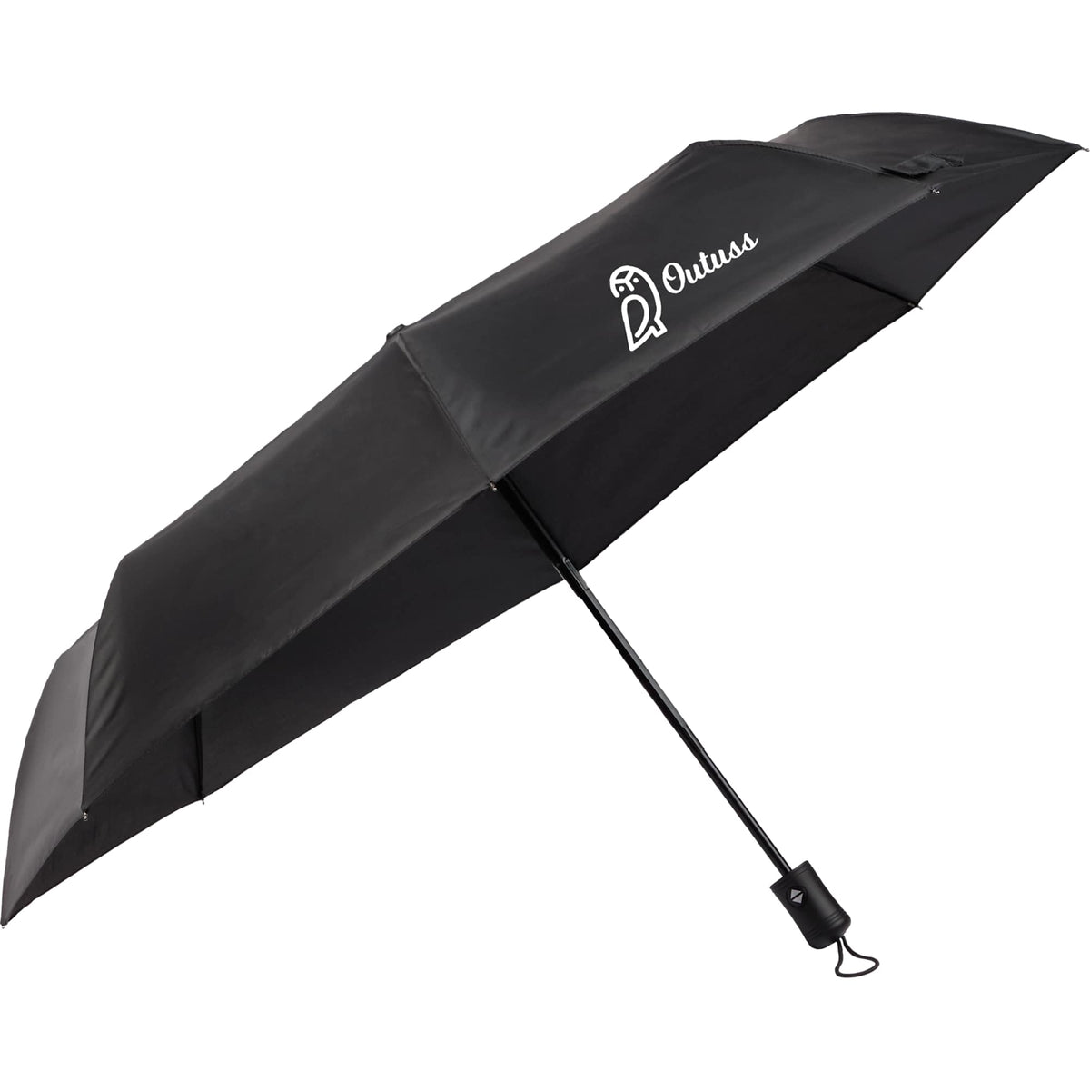 Weather Station Auto Open and Close Umbrella, 42 Inch - Black - Right Angle