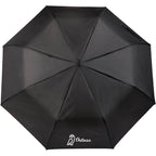 Weather Station Auto Open and Close Umbrella, 42 Inch Transfer - Black - Front