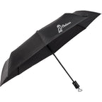 Weather Station Auto Open and Close Umbrella, 42 Inch Transfer - Black - Right Angle
