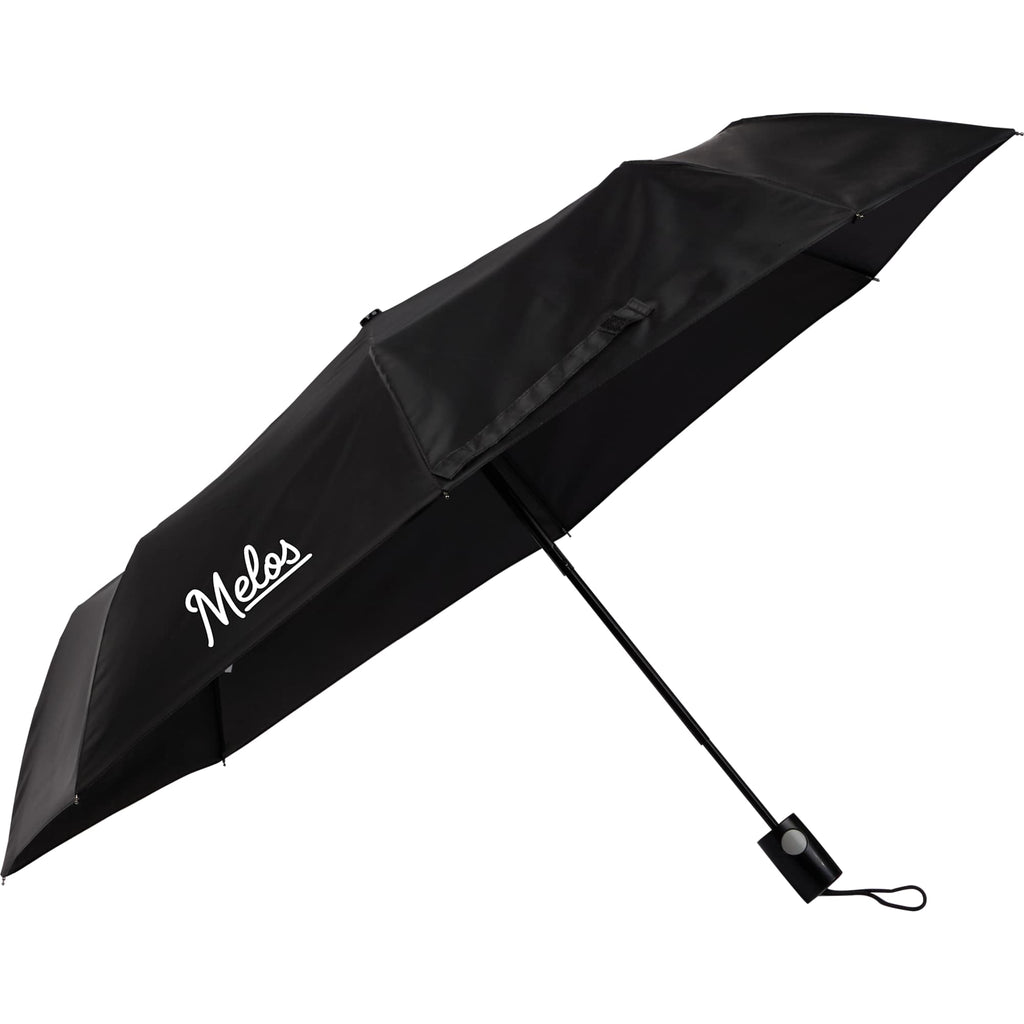 Weather Station Super Mini Auto Umbrella, 42 Inch - Black - Right Angle
