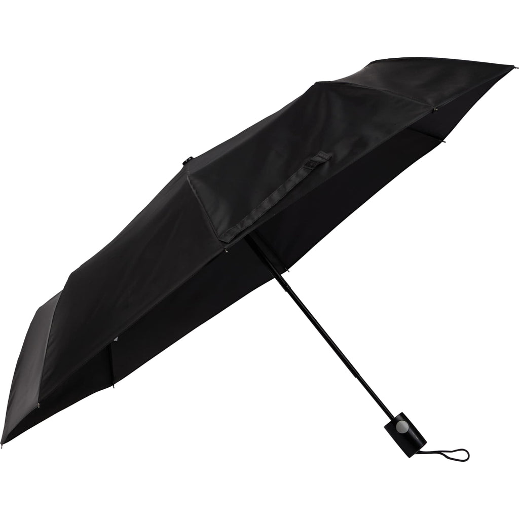 Weather Station Super Mini Auto Umbrella, 42 Inch Transfer - Black - Right Angle 2