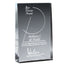 Wedge Award, Medium - Clear - Sandblasting