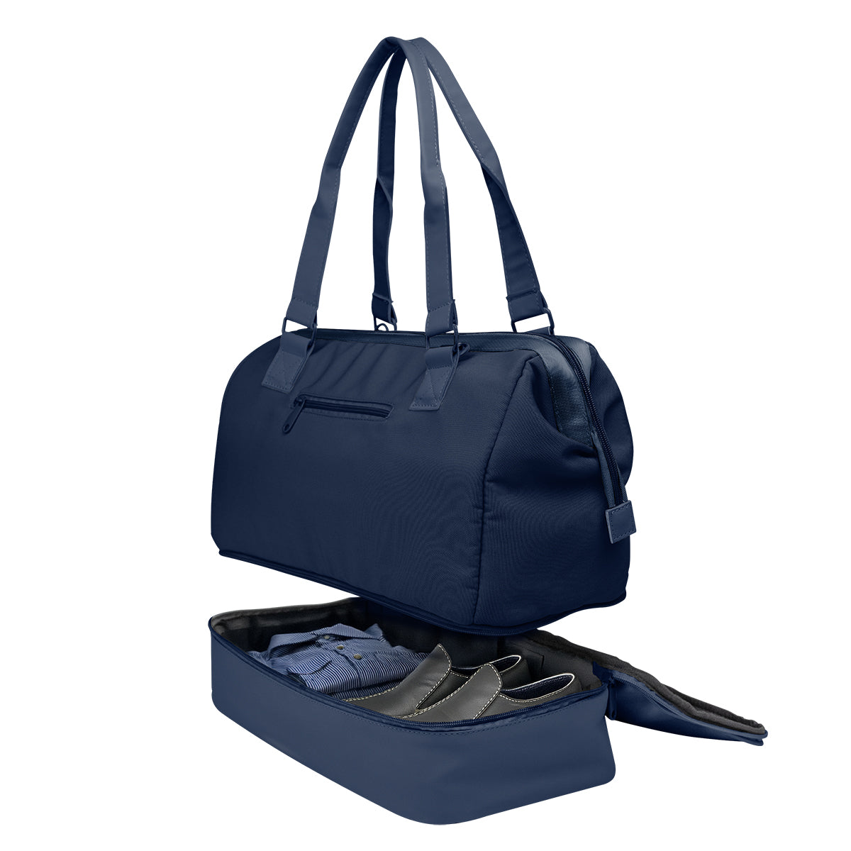 Weekender Convertible Laptop Bag with Removable Drop Bottom - Split_Inuse